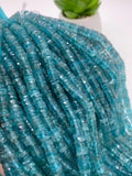 Apatite Faceted Heishi Beads 5/ 5.5 mm - AAA Quality - Length 16 '' - Natural Apatite Heishi Tyre Beads