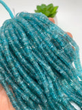 Apatite Faceted Heishi Beads 5/ 5.5 mm - AAA Quality - Length 16 '' - Natural Apatite Heishi Tyre Beads