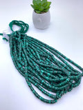 Malachite Faceted Heishi Beads - 6 mm- Length 16'' - AAA Quality- Natural Malachite Heishi Tyre Beads