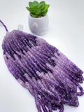 Amethyst Faceted Heishi Beads 5 / 6 mm - Length 16 inch- AAA Quality- Natural Amethyst Heishi Tyre Beads