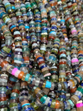 Multi Stone Faceted Heishi Beads 4-4.5 / 5 mm - Length 16 inch- AAA Quality- Natural Multi Stone Heishi Tyre Beads