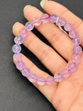 Lavender Quartz Bracelet 8 mm Size, AAA Quality- 7.5'' Length-code 0.MX- Natural Lavender Quartz Round Bracelet. origin Brazil. weight 18-GM