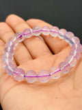 Lavender Quartz Bracelet 8 mm Size, AAA Quality- 7.5'' Length-code 0.MX- Natural Lavender Quartz Round Bracelet. origin Brazil. weight 18-GM