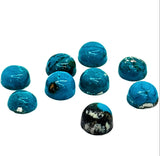 Blue Opalina Round Cabs - 5 mm Size - Pack of 12 Pc- Natural Opalina Cabochons - Origin Peru- AAAA Quality