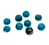 Blue Opalina Round Cabs - 5 mm Size - Pack of 12 Pc- Natural Opalina Cabochons - Origin Peru- AAAA Quality