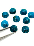 Blue Opalina Round Cabs - 11 mm Size - Pack of 4 Pc- Natural Opalina Cabochons - Origin Peru- AAA Quality
