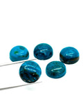 Blue Opalina Round Cabs - 12 mm Size - Pack of 2 Pc- Natural Opalina Cabochons - Origin Peru- AAA Quality