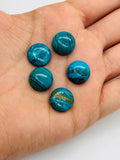 Blue Opalina Round Cabs - 16 mm Size - Pack of 1 Pc- Natural Opalina Cabochons - Origin Peru- AAA Quality