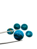 Blue Opalina Round Cabs - 16 mm Size - Pack of 1 Pc- Natural Opalina Cabochons - Origin Peru- AAA Quality