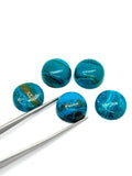 Blue Opalina Round Cabs - 16 mm Size - Pack of 1 Pc- Natural Opalina Cabochons - Origin Peru- AAA Quality