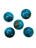 Blue Opalina Round Cabs - 13 mm Size - Pack of 1 Pc- Natural Opalina Cabochons - Origin Peru- AAA Quality