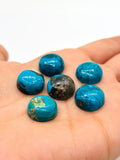 Blue Opalina Round Cabs - 15 mm Size - Pack of 1 Pc- Natural Opalina Cabochons - Origin Peru- AAAA Quality
