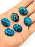 Blue Opalina Oval Cabs - 15x20 mm Size - Natural Opalina Cabochons - Pack of 1 Piece Origin chili- AAA Quality