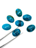 Blue Opalina Oval Cabs - 13X18 mm Size - Natural Opalina Cabochons - Pack of 2 Piece Origin chili- AAA Quality