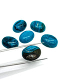 Blue Opalina Oval Cabs - 12X16 mm Size - Natural Opalina Cabochons - Pack of 2 Piece Origin chili- AAA Quality