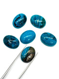 Blue Opalina Oval Cabs - 12X16 mm Size - Natural Opalina Cabochons - Pack of 2 Piece Origin chili- AAA Quality