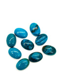 Blue Opalina Oval Cabs - 10X14 mm Size - Natural Opalina Cabochons Pack of 2 Piece- Origin chili- AAA Quality