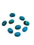 Blue Opalina Oval Cabs - 6x4 and 7x5mm Natural Opalina Cabochons - Pack of 6 Piece Origin chili- AAA Quality