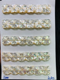 White MOP Flower Cabs • 16 mm Size • AAA Quality • Pack of 2 pieces • Mother of Pearl Cabochons