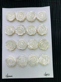 White MOP Carving Flower Cabs • 12/14/16 mm Size • Pack of 2 pieces • AAA Quality • Mother of Pearl Cabochons