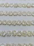 White MOP Flower Cabs • 6 mm Size • Pack of 6 pcs • AAA Quality• Mother of Pearl Cabochons
