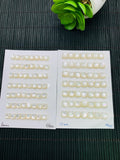 White MOP Clover Cabs • mm Size • Pack of 5 pcs • AAA Quality • Mother of Pearl Cabochons