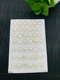 White MOP Flower Cabs • 10 mm Size • Pack of 2 pcs • AAA Quality• Mother of Pearl Cabochons with Hole