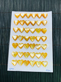 Yellow MOP Heart Cabs • 10 mm Size • Pack of 4 pcs • AAA Quality • Mother of Pearl Cabochons