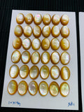 Yellow MOP Oval Cabs • 10X14/ 12X16 mm Size • AAA Quality • Mother of Pearl Cabochons