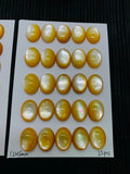 Yellow MOP Oval Cabs • 10X14/ 12X16 mm Size • AAA Quality • Mother of Pearl Cabochons