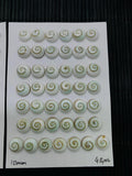 Shiva Shell Round Cabs • 8/10 mm Size • Pack of 5 pcs • AAA Quality • Shiva Shell Cabochons