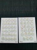 Shiva Shell Round Cabs • 12/14 mm Size • Pack of 2 pcs • AAA Quality • Shiva Shell Cabochons
