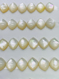 White MOP Marquise Cabs • 8x10 mm Size • Pack of 5 pcs • AAA Quality• Mother of Pearl Cabochons