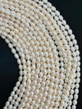 Pearl Rice 7x9 mm, 16 Inch Strand , Freshwater cultured Pearl, origin China, farming pearl.