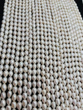 Pearl Rice 7x9 mm, 16 Inch Strand , Freshwater cultured Pearl, origin China, farming pearl.