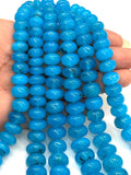 Peruvian Opal Roundel Beads, 8-15 mm Size Code 3 • Length 16 Inch • AAA Quality • Origin Peru, Transparent quality, dyed color Opal