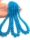 Peruvian Opal Roundel Beads, 8-15 mm Size Code 3 • Length 16 Inch • AAA Quality • Origin Peru, Transparent quality, dyed color Opal