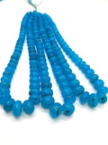 Peruvian Opal Roundel Beads, 8-15 mm Size Code 3 • Length 16 Inch • AAA Quality • Origin Peru, Transparent quality, dyed color Opal