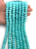 Peruvian Opal Roundel Beads, 12 mm Size • Length 14 Inch • AAA Quality • Origin Peru. dyed color opal