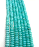Peruvian Opal Roundel Beads, 12 mm Size • Length 14 Inch • AAA Quality • Origin Peru. dyed color opal