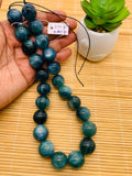 Kyanite Bicolor Round Beads - 17 mm Size - Code #K1 - AAA Quality - Length 40 cm- Natural Kyanite Round Beads