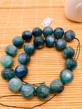 Kyanite Bicolor Round Beads - 18 mm Size - Code #K2 - AAA Quality - Length 40 cm- Natural Kyanite Round Beads