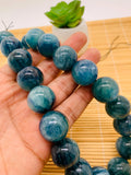 Kyanite Bicolor Round Beads - 19 mm Size - Code #K4 - AAA Quality - Length 40 cm- Natural Kyanite Round Beads