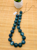 Kyanite Bicolor Round Beads - 19 mm Size - Code #K4 - AAA Quality - Length 40 cm- Natural Kyanite Round Beads