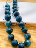 Kyanite Bicolor Round Beads - 20 mm Size - Code #K6 - AAA Quality - Length 40 cm- Natural Kyanite Round Beads- Rare Beads