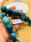 Kyanite Bicolor Round Beads - 20 mm Size - Code #K7 - AAA Quality - Length 40 cm- Natural Kyanite Round Beads