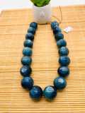 Kyanite Bicolor Round Beads - 22 mm Size - Code #K9 - AAA Quality - Length 40 cm- Natural Kyanite Round Beads