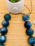 Kyanite Bicolor Round Beads - 22 mm Size - Code #K9 - AAA Quality - Length 40 cm- Natural Kyanite Round Beads