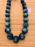 Kyanite Bicolor Round Beads - 21-22 mm Size - Code #K10 - AAA Quality - Length 40 cm- Natural Kyanite Round Beads