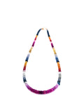 Multi sapphire faceted Necklace with 14K gold toggle clasp , Fine quality beads , Length 17 Inch, origin Tanzania, size 3.5mm